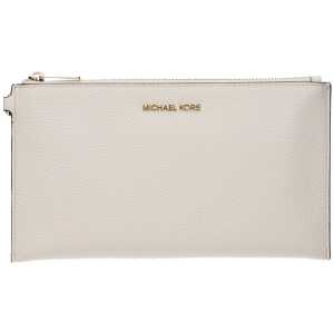 Michael Kors Beige Leather Clutch Bag