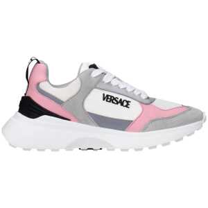 Versace White Fabric Sneakers