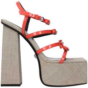 Versace Orange Leather Sandal