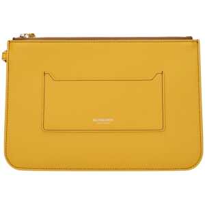 Burberry Yellow Leather Clutch Bag