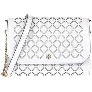 Tory Burch White Leather Clutch Bag