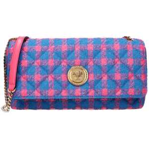Versace Blue Fabric Crossbody Bag