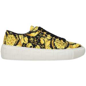 Versace Gold Fabric Sneakers