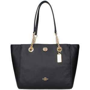 COACH Black Leather Shoulder Bag