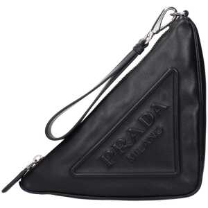 Prada Black Leather Clutch Bag