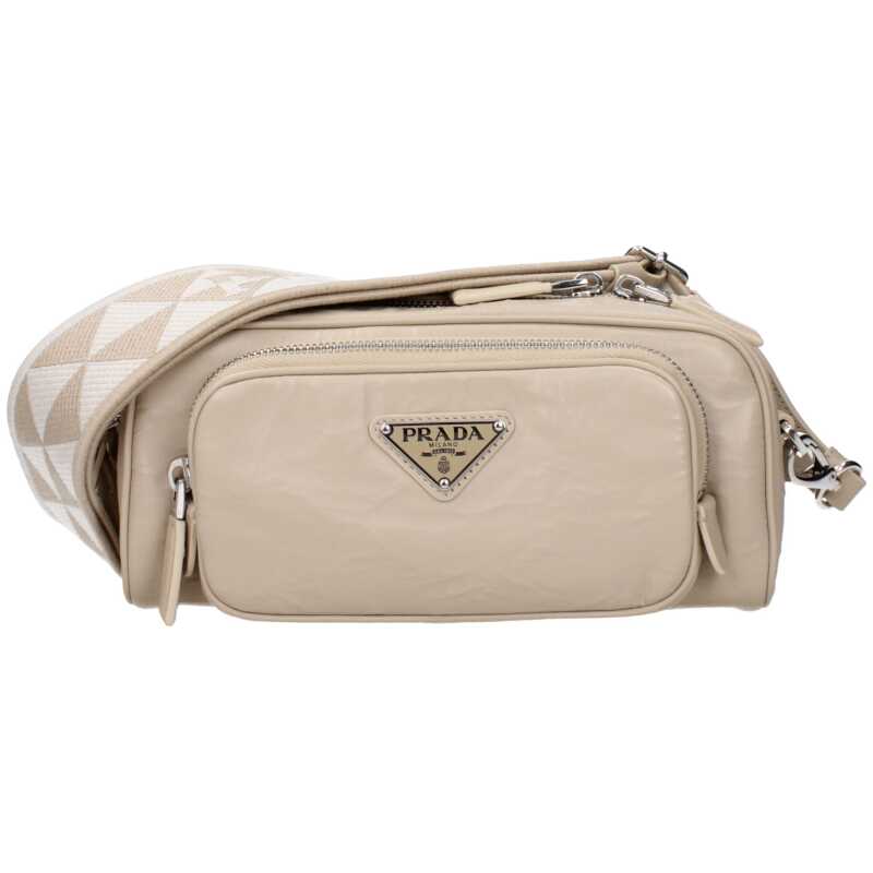 Prada Beige Leather Crossbody Bag, theFeinheit