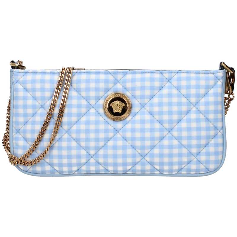 Versace Light Blue Fabric Shoulder Bag, theFeinheit