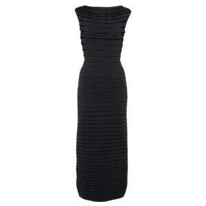 Alaïa 3D-Stripe Midi Dress