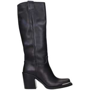 Miu Miu Black Leather Boot