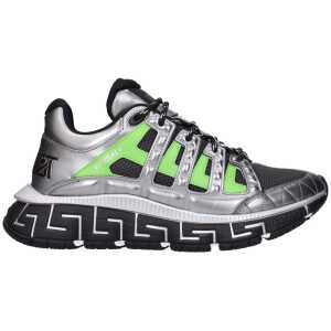 Versace Gray Fabric Sneakers
