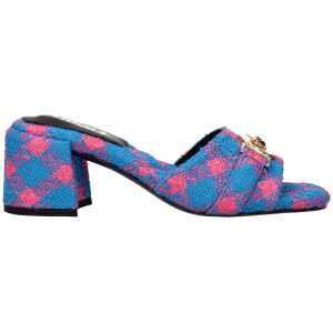 Versace Blue Fabric Sandal