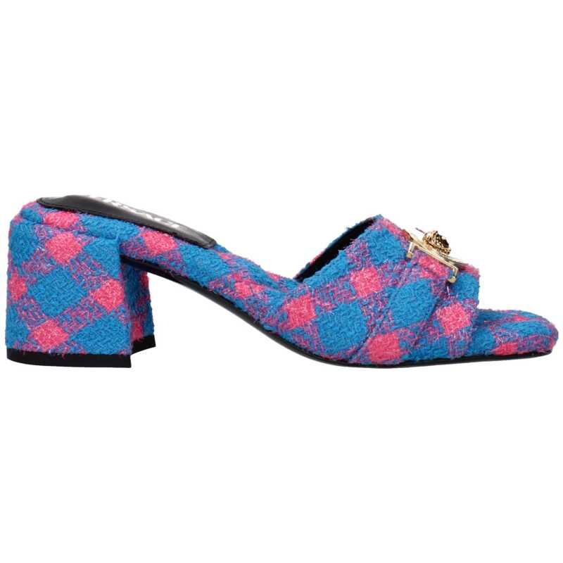 Versace Blue Fabric Sandal, theFeinheit