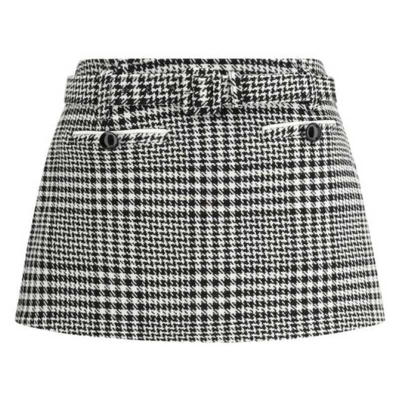 Self-Portrait Houndstooth wool Pants-skirt, theFeinheit