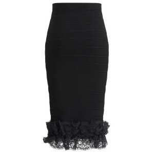 Self-Portrait Lace detail Midi Skirt