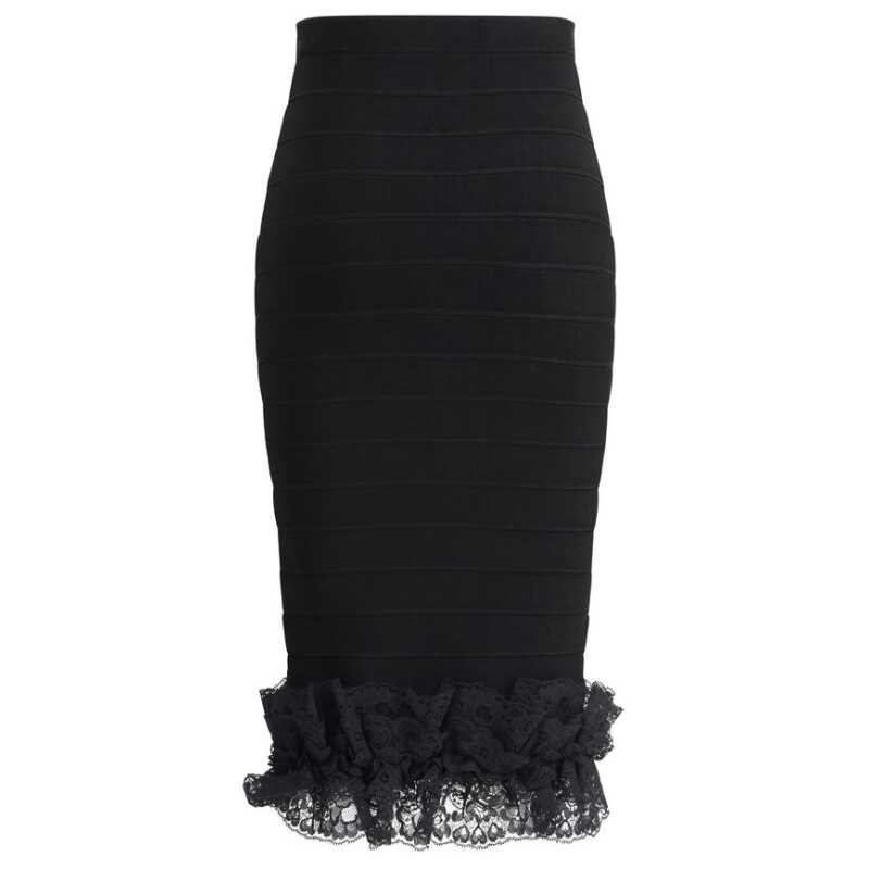Self-Portrait Lace detail Midi Skirt, theFeinheit