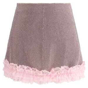 Self-Portrait Crystal Miniskirt