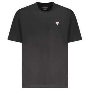 Guess Jeans Black Cotton Men T-Shirt