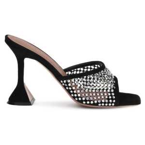Amina Muaddi Lupita Crystal Sandals