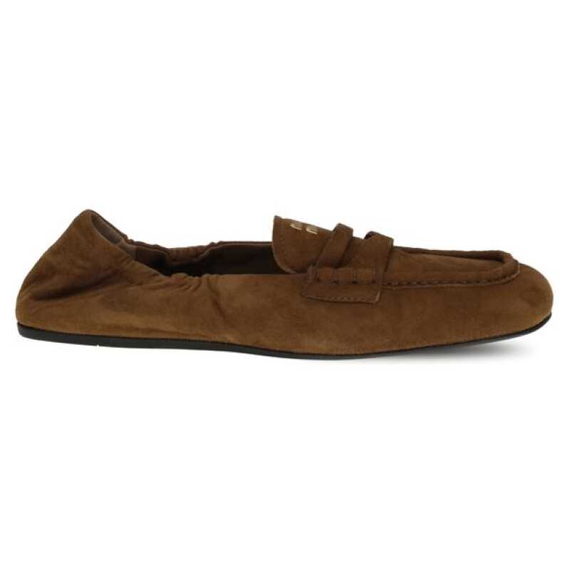 Miu Miu Suede Ruches Loafers, theFeinheit