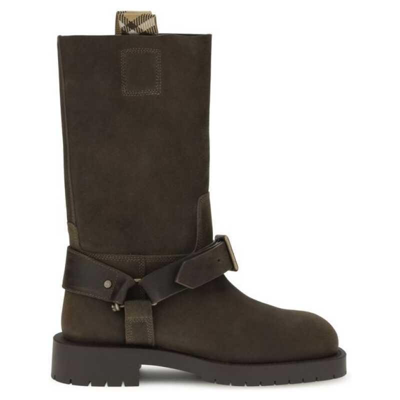 Burberry Suede Saddle Ankle Boots, theFeinheit