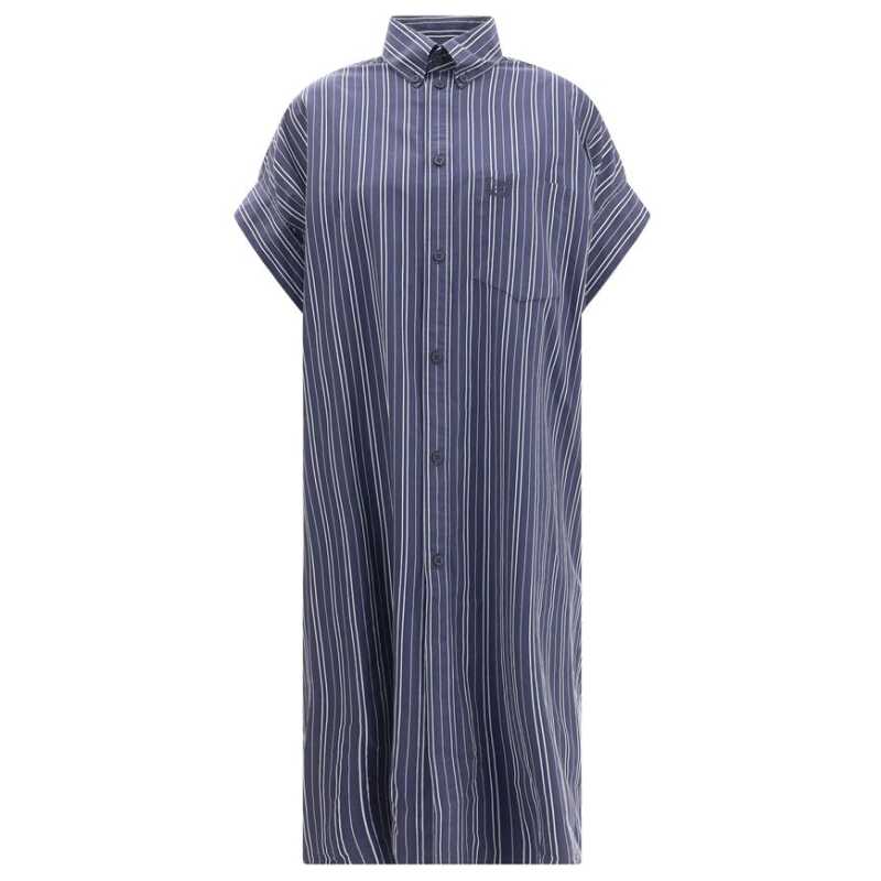 Balenciaga Striped chemisier Dress, theFeinheit
