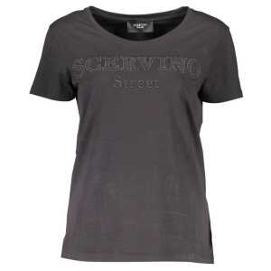 Scervino Street Black Cotton Tops & T-Shirt