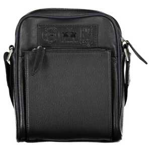 La Martina Black Leather Shoulder Bag