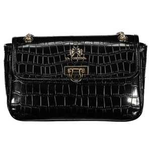 La Martina Black Polyethylene Handbag