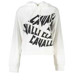 Cavalli Class White Cotton Sweater