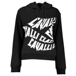 Cavalli Class Black Cotton Sweater