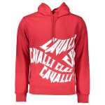 Cavalli Class Red Cotton Sweater