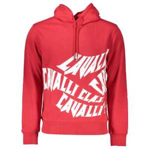 Cavalli Class Red Cotton Sweater