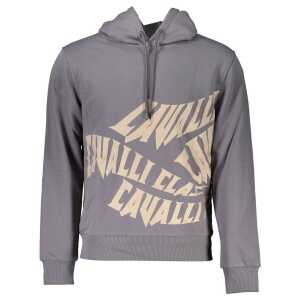 Cavalli Class Gray Cotton Sweater
