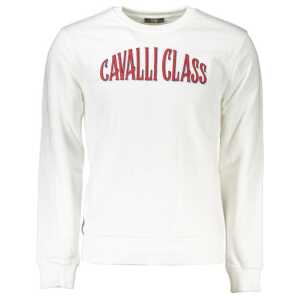 Cavalli Class White Cotton Sweater
