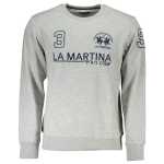 La Martina Gray Cotton Sweater