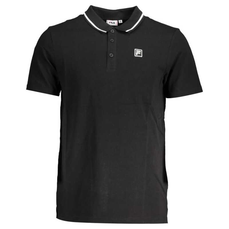 Fila Black Cotton Polo Shirt, theFeinheit