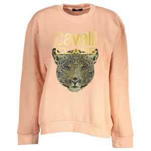 Cavalli Class Pink Cotton Sweater