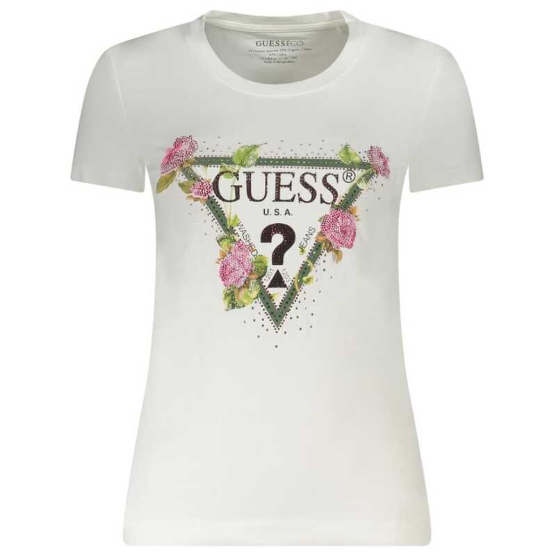 Guess Jeans White Cotton Tops &amp; T-Shirt, theFeinheit