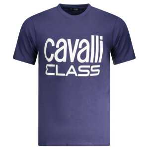 Cavalli Class Blue Cotton T-Shirt