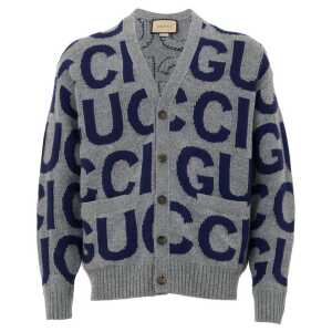 Gucci Gray Wool Cardigan