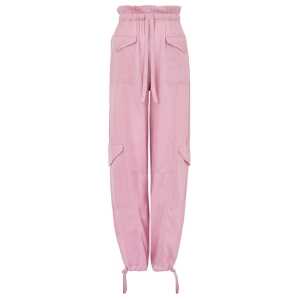 Ganni Pink Satin Cargo Pant