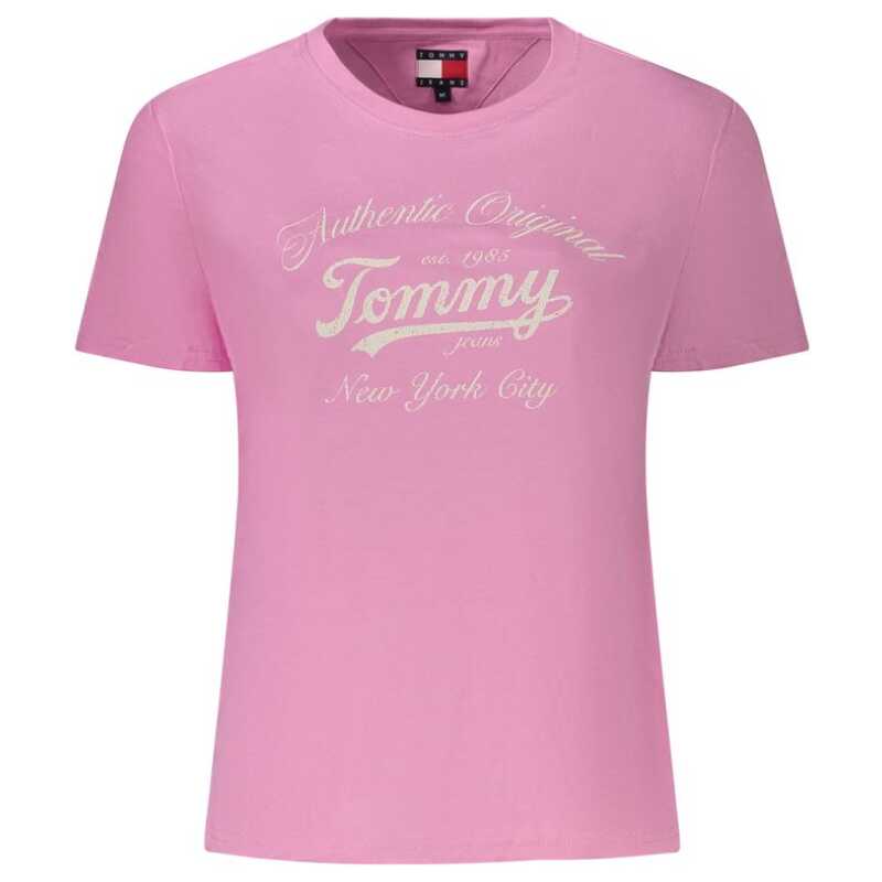 Tommy Hilfiger Pink Cotton Women T-Shirt, theFeinheit
