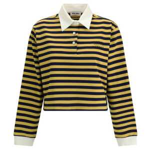 Miu Miu Striped Polo Top