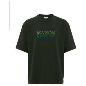Maison Kitsuné Green Cotton T-Shirt