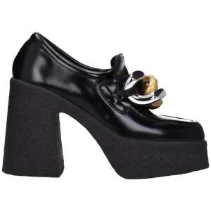 Stella McCartney Black Leather Platform Loafers