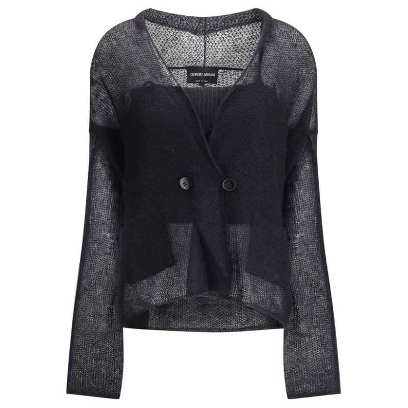 Giorgio Armani Double-breasted cardigan and top in a wool and mohair blend Twin-set, theFeinheit