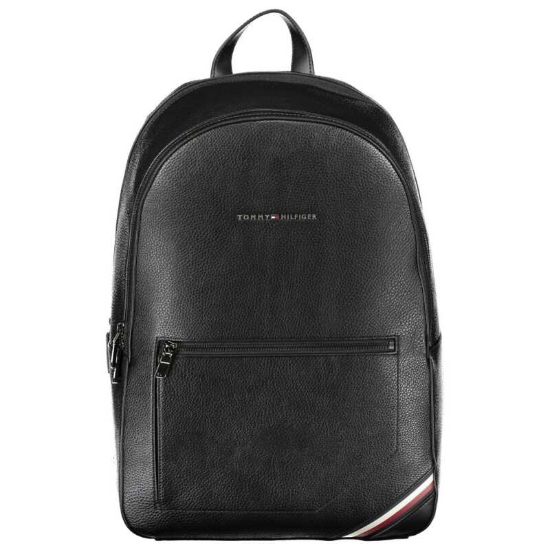 Tommy Hilfiger Black Polyethylene Backpack, theFeinheit