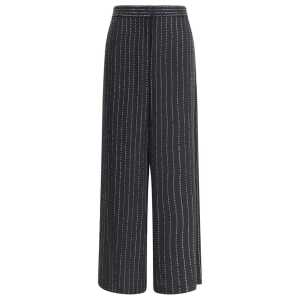 Giorgio Armani Wide-leg silk Pants with strass