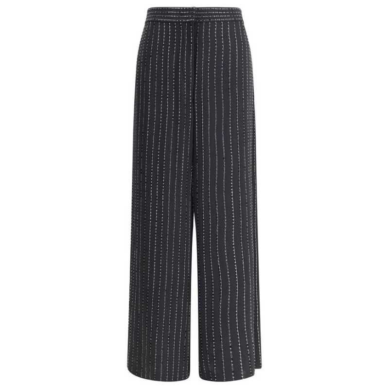 Giorgio Armani Wide-leg silk Pants with strass, theFeinheit