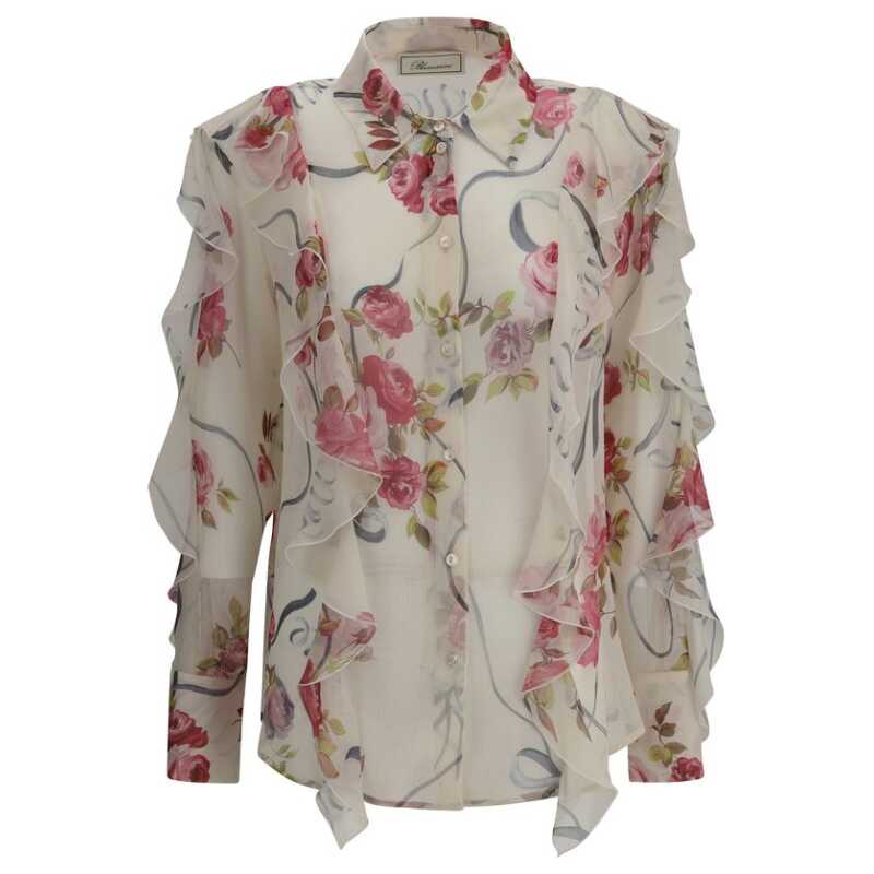 Blumarine Floral silk chiffon Shirt, theFeinheit